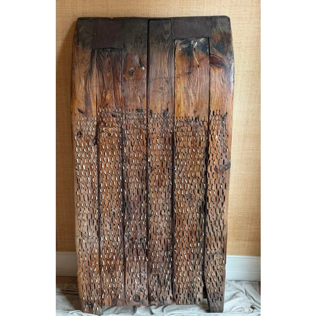 Antique 18th C Primitive Farm Plow Thrasher Now Wall Art.