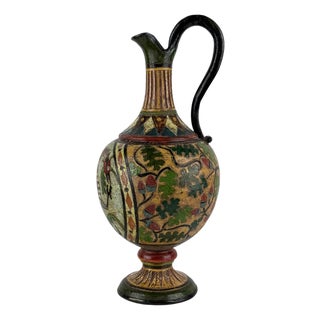 Large Vintage Art Deco Decorative Ceramic Jug, 1920s For Sale