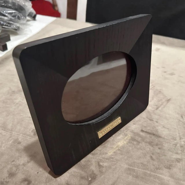 An High Quality 1990s Modern Wood Italian Picture Frame by Borbonese For Sale - Image 6 of 12