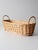 Wood Vintage Woven Basket With Handles For Sale - Image 7 of 12