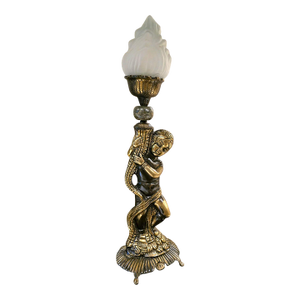 Baroque Style Cherub Table Lamp With Gilt Bronze Finish