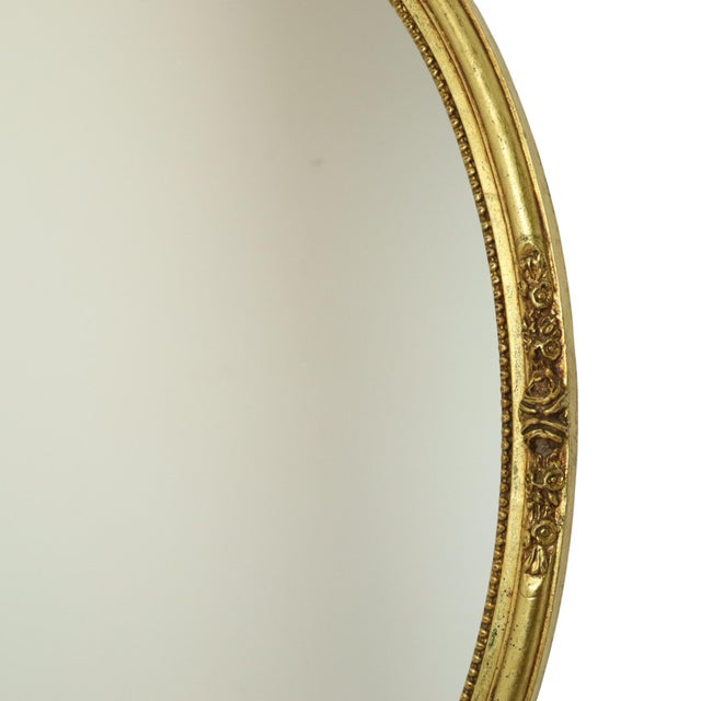 Gold Hollywood Regency Golden Mirror Oval Deknudt Classic For Sale - Image 8 of 16