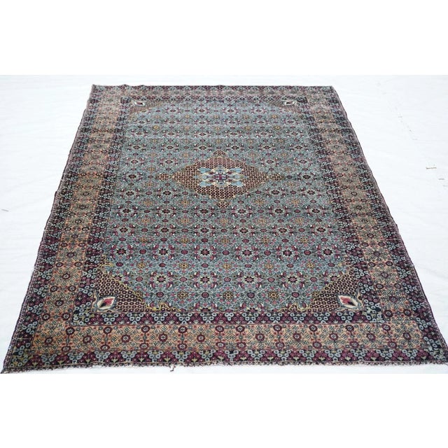 Antique Tehran Rug 4'5'' x 6'11'' For Sale - Image 10 of 11