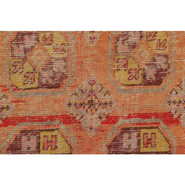 Traditional Vintage Samarkand Rug in Red With Geometric Medallions - Rug & Kilim For Sale - Image 3 of 8