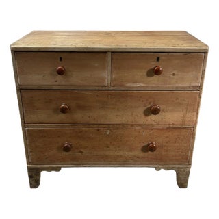 Antique Pine 4-Drawer Chest of Drawers. For Sale