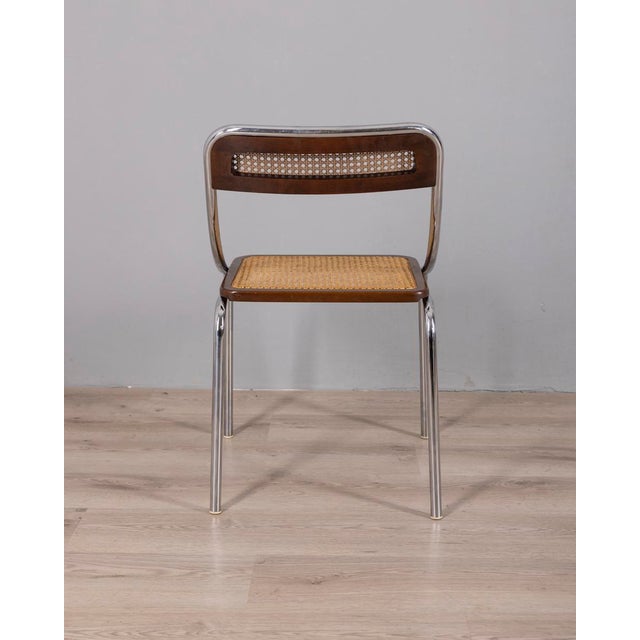 1970s Vintage Italian Metal and Vienna Straw Chairs, 1970s, Set of 3 For Sale - Image 5 of 15