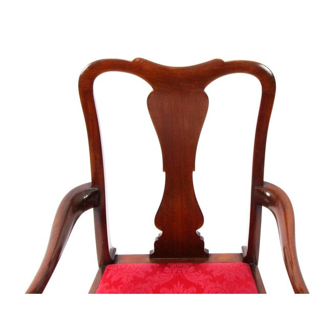 20th Century Queen Anne Revival Mahogany Child's Chair For Sale - Image 3 of 12