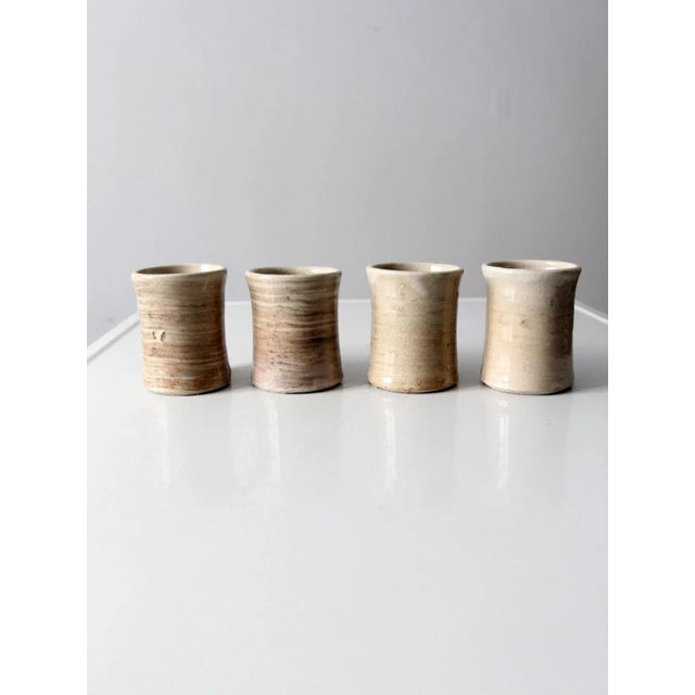Contemporary Vintage Studio Pottery Mugs Sety of 4 For Sale - Image 3 of 13