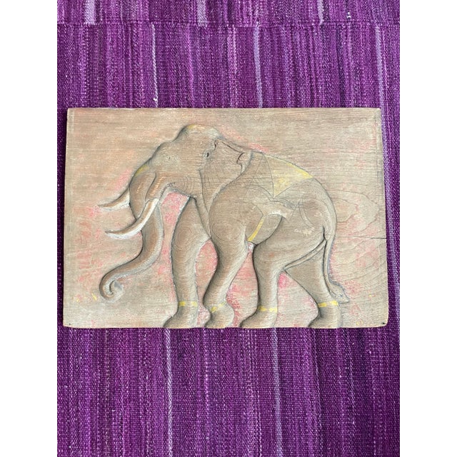 Pair of Carved Wood Door Panels of Elepants For Sale In New York - Image 6 of 9