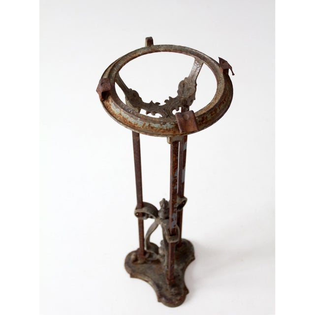 Antique Gothic Revival Iron Plant Stand For Sale - Image 13 of 13