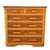 This beautifully restored coastal Art Deco era rattan chest of drawers with a mahogany top and six pull-out mahogany...