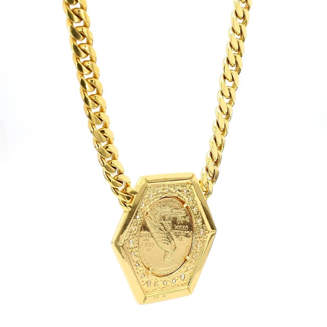 1909 Us Indian Head $5 Gold Coin Pendant Necklace, 14k Gold With Diamonds For Sale - Image 10 of 11