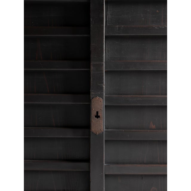 Japanese Antique Large Black Tansu 1860s-1900s / Sideboard Wabisabi For Sale - Image 13 of 18