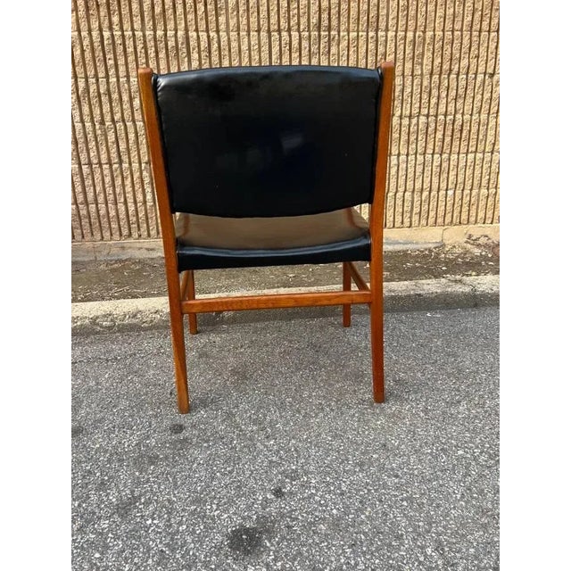 Hans Wegner Six Teak Leather Chairs Possibly by Hans Wegner for Jonhannes Hansen Mid Century 1950s For Sale - Image 4 of 13