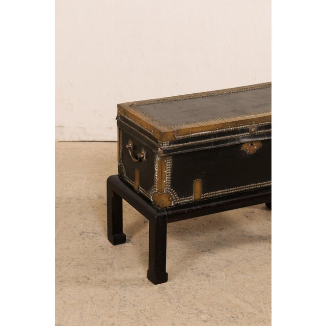Black Chinese 19th C. Raised Trunk (Drinks Table) For Sale - Image 8 of 10