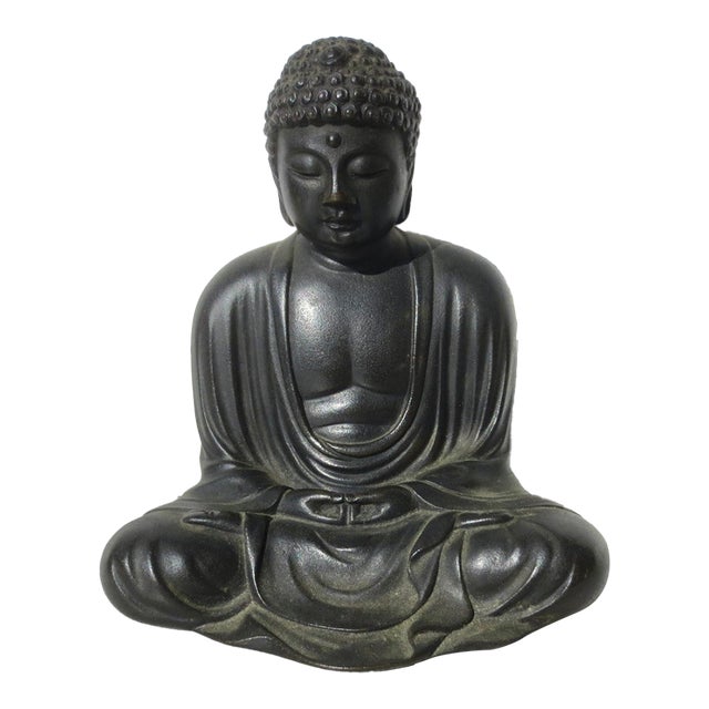 Antique Bronze Kamakura Amida Buddha For Sale