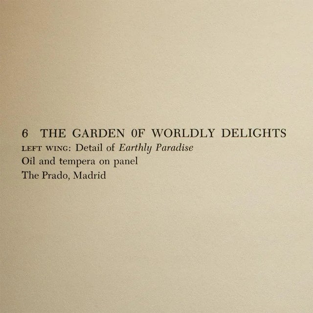 1950s 1955 After Bosch "The Garden of Worldly Delights" (Detail of Earthly Paradise), Vintage Full-Color Print For Sale - Image 5 of 8