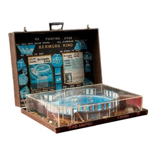 Vintage Bermuda King "84" Salesman’s Sample Pool Display in Case For Sale