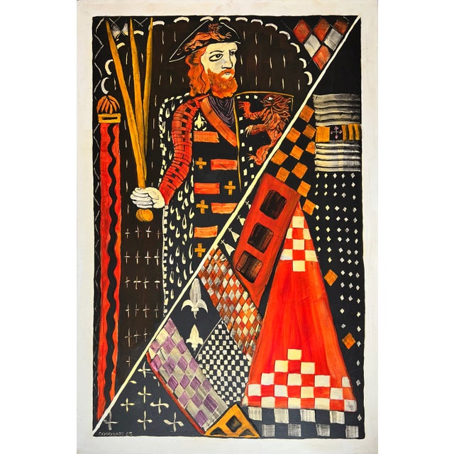 Playing Cards-Themed Contemporary Oil Painting "Three of Swords" For Sale - Image 10 of 10