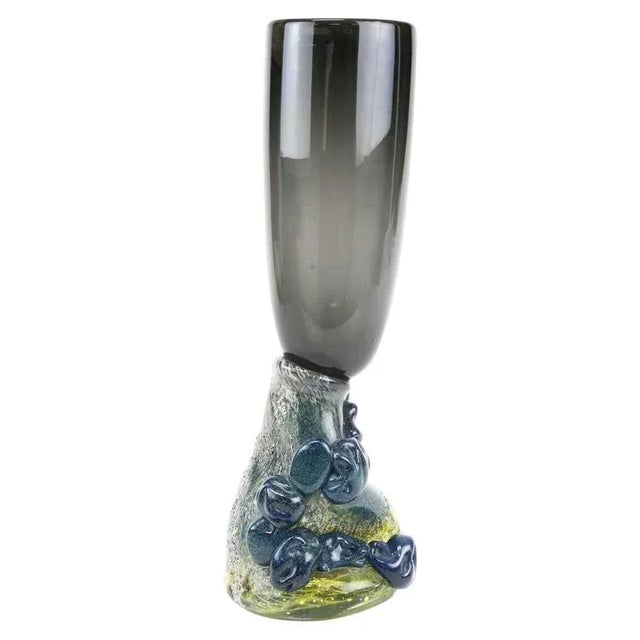 1980s Art Glass Vase by Björn Stern, Sweden, 1989 For Sale - Image 5 of 5