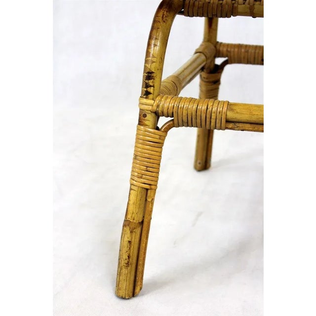 Rattan Armchairs, Table and Stool, 1960s, Set of 4 For Sale - Image 16 of 18