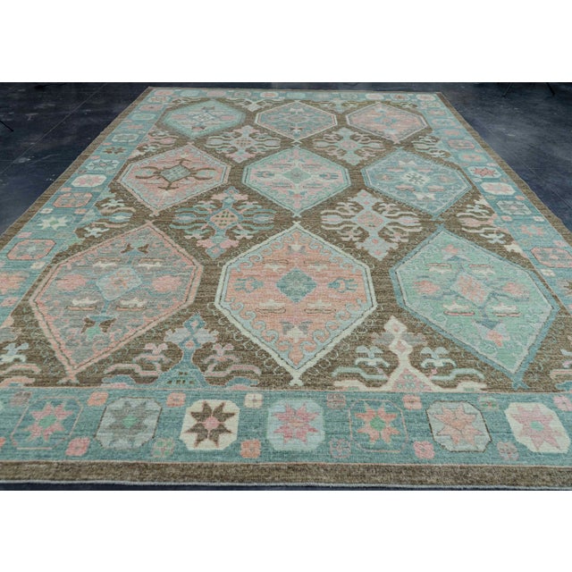 Turkish Oushak Rug 10'2" x 14'9" #20035 Explore a curated collection of hallway runners, wool rugs, and handmade...