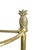 Vintage Cast Brass Demi Lune Umbrella Stick Stand With Pineapple Finials For Sale - Image 12 of 17