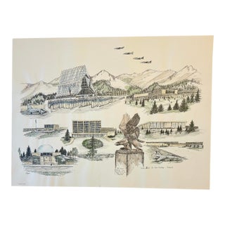 Us Air Force Academy in Colorado Print by Liz Bryant For Sale