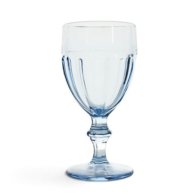 Mid 20th Century Libbey Gibraltar Misty Blue DuraTuff Goblets Set of 7 For Sale - Image 12 of 15