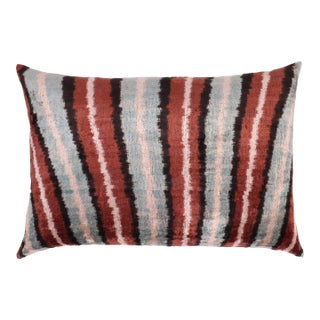 Contemporary Multi Color Velvet Throw Pillow & Down Insert For Sale