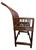 This beautiful art piece features a lacquered seating base, slatted back, and arms. It's assembled with the traditional...