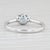 2020s New 0.72ctw Blue Zircon Diamond Ring 14k White Gold Size 6.25 Oval Engagement For Sale - Image 5 of 8