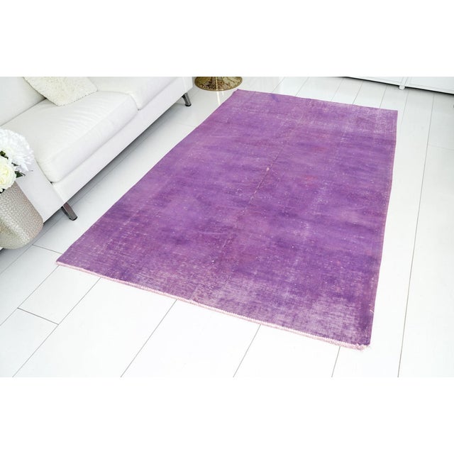 Purple Vintage Purple Oushak Rug For Sale - Image 8 of 10