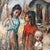 French 1950s Georgette Nivert Heartwarming Oil on Canvas Gypsy Children Listed French Artist For Sale - Image 3 of 7