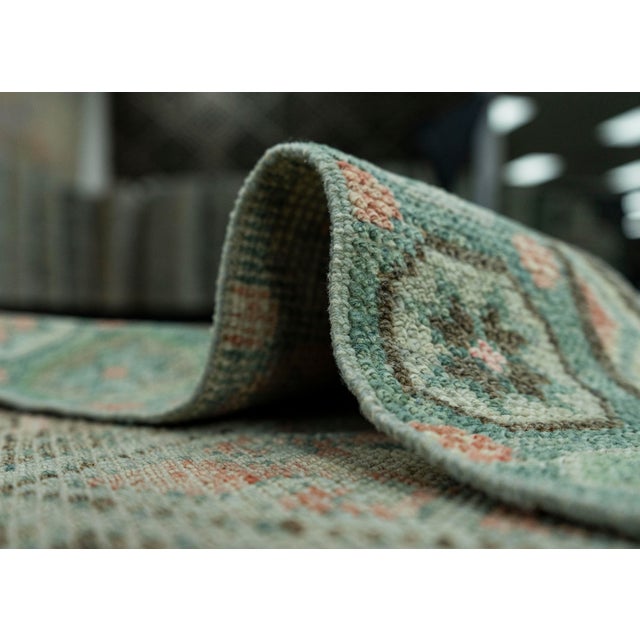 Green Turkish Oushak Rug 2'10" x 20' #20080 For Sale - Image 8 of 8