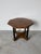 Elegant vintage Regency-style side table by Baker Furniture, featuring a beautifully figured octagonal burlwood veneer top...