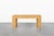 Mid-Century Modern Vintage Postmodern Bamboo Parquet Waterfall Console Table For Sale - Image 3 of 13