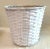 Mid 20th Century Vintage White Wicker Waste Basket For Sale - Image 5 of 7