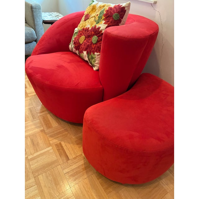 Vintage Nautilus Swivel Chair & Ottoman 2pc Set For Sale - Image 9 of 10