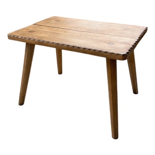 Vintage Brutalist Oak Table, 1950s For Sale