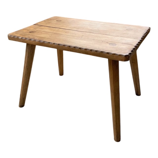 Vintage Brutalist Oak Table, 1950s For Sale