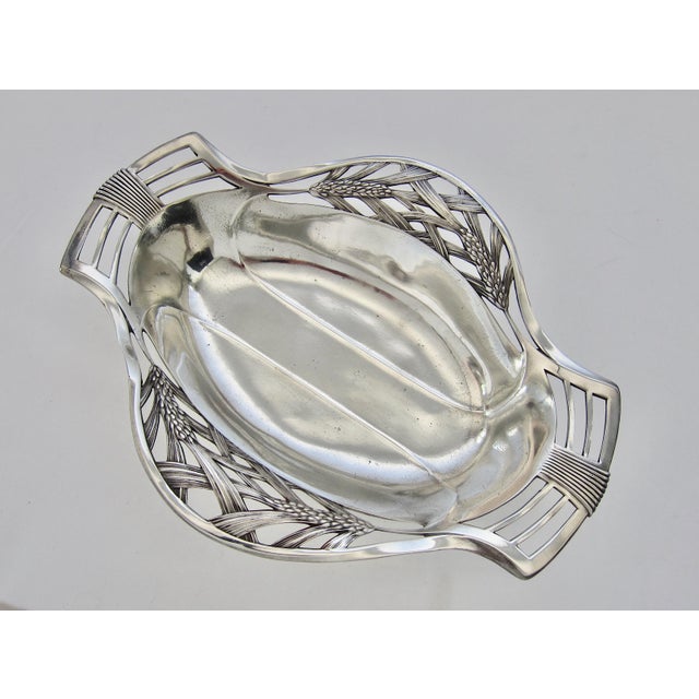 Art Nouveau Art Nouveau Orivit Double Handle Pewter Bowl For Sale - Image 3 of 8