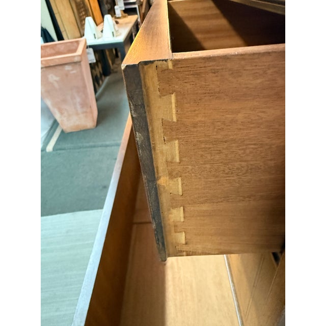 Vintage Johnson Furniture Company Walnut Dresser For Sale - Image 9 of 12