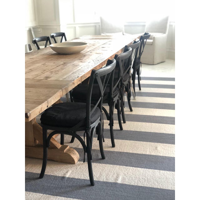 Rh Madeline XBack Black Wood Dining Chair Set of 8 Chairish