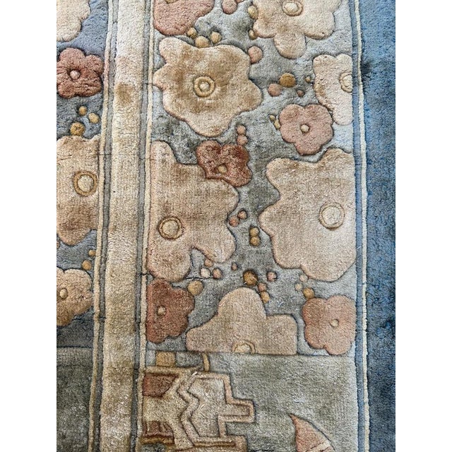 Vintage Chinese Art Deco Silk Rug, 1990s For Sale - Image 18 of 18