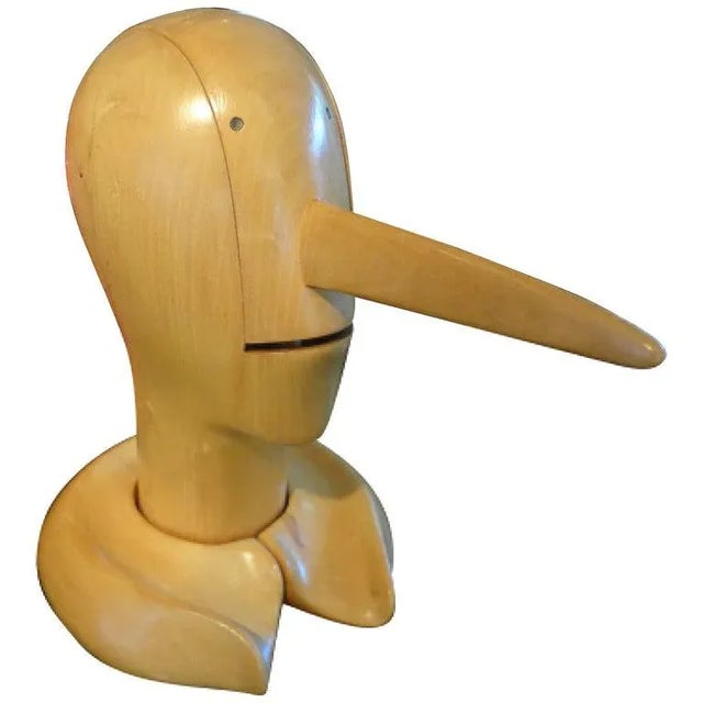 Vintage Carved Wood Pinocchio Sculpture For Sale - Image 13 of 13