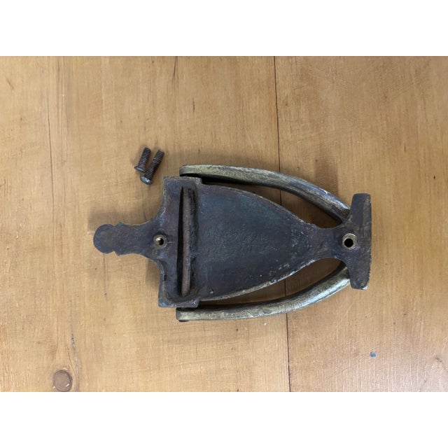 Antique English Brass Door Knocker For Sale - Image 4 of 4