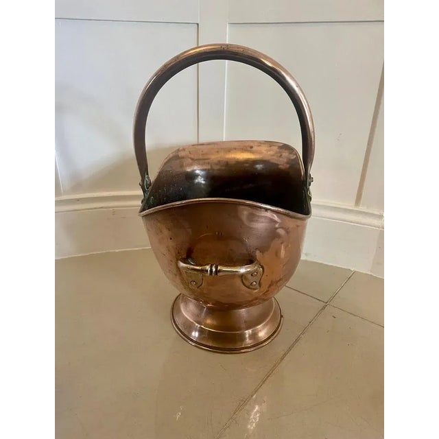 Copper George III Copper Coal Scuttle, 1820s For Sale - Image 8 of 11