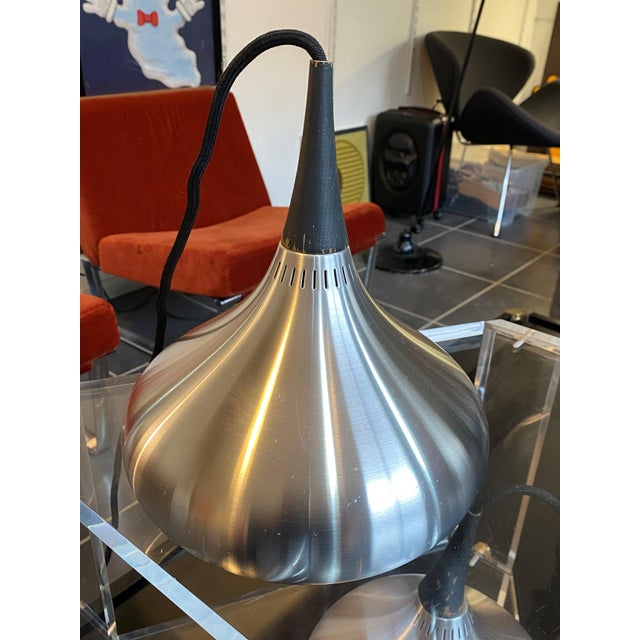 1970s N2 Aluminum Alu Suspension Lamp by Johannes Hammerborg Fog & Morup, Denmark, 1970s For Sale - Image 5 of 18