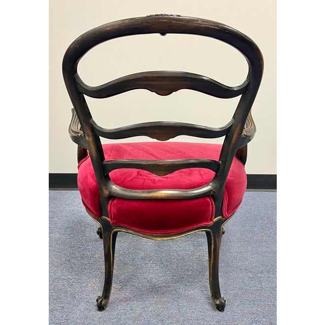 Antique Carved French Ladderback Armchair For Sale - Image 12 of 12